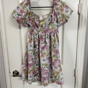 Altar'd State Floral Dress with Pink and Yellow